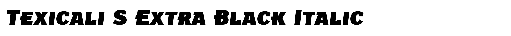 Texicali S Extra Black Italic image